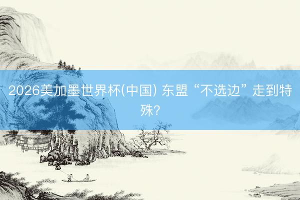 2026美加墨世界杯(中国) 东盟 “不选边” 走到特殊？