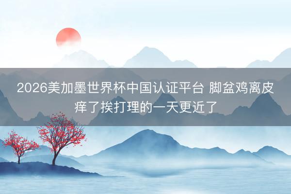 2026美加墨世界杯中国认证平台 脚盆鸡离皮痒了挨打理的一天更近了