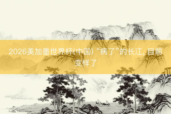 2026美加墨世界杯(中国) “病了”的长江, 目前变样了