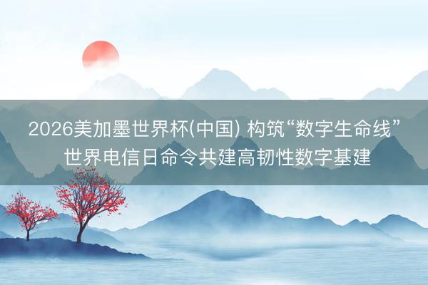 2026美加墨世界杯(中国) 构筑“数字生命线” 世界电信日命令共建高韧性数字基建