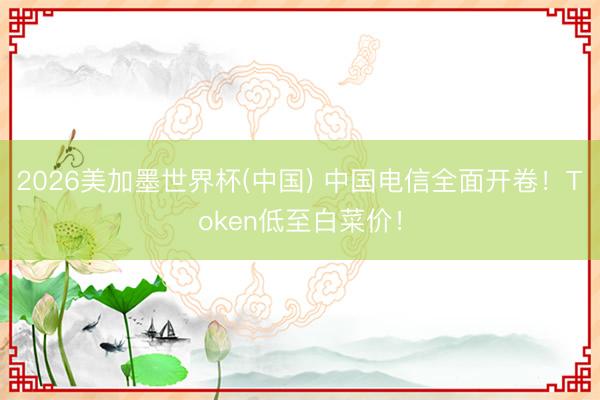 2026美加墨世界杯(中国) 中国电信全面开卷！Token低至白菜价！