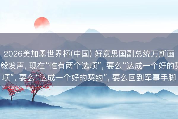 2026美加墨世界杯(中国) 好意思国副总统万斯画出好意思方“红线”, 坚毅发声, 现在“惟有两个选项”, 要么“达成一个好的契约”, 要么回到军事手脚