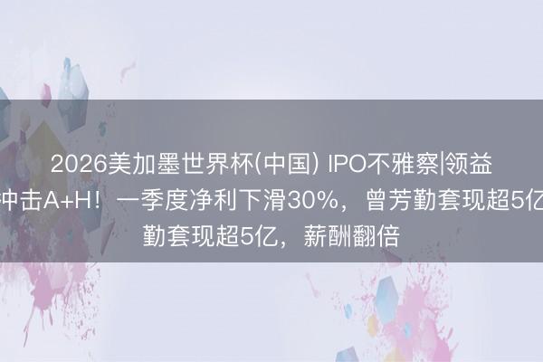 2026美加墨世界杯(中国) IPO不雅察|领益智造第三次冲击A+H！一季度净利下滑30%，曾芳勤套现超5亿，薪酬翻倍