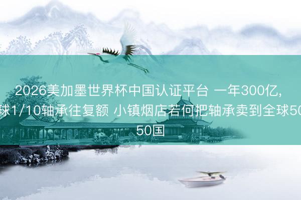 2026美加墨世界杯中国认证平台 一年300亿， 寰球1/10轴承往复额 小镇烟店若何把轴承卖到全球50国