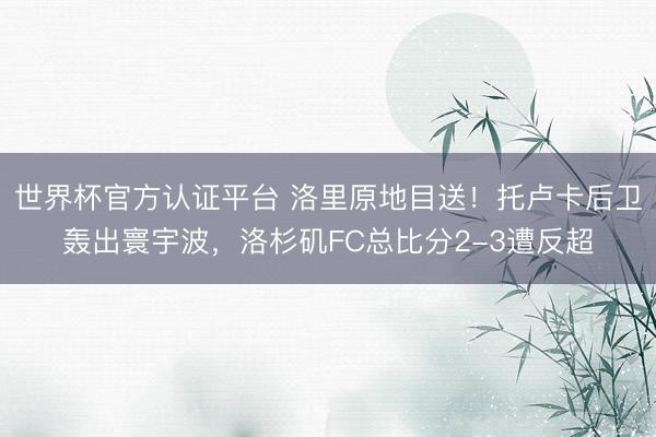 世界杯官方认证平台 洛里原地目送！托卢卡后卫轰出寰宇波，洛杉矶FC总比分2-3遭反超
