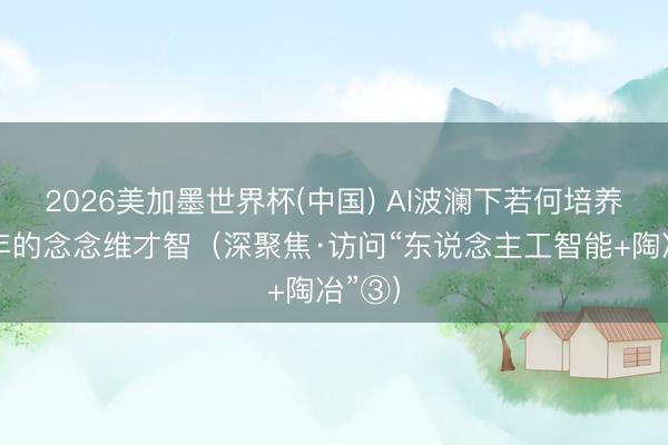 2026美加墨世界杯(中国) AI波澜下若何培养青少年的念念维才智（深聚焦·访问“东说念主工智能+陶冶”③）