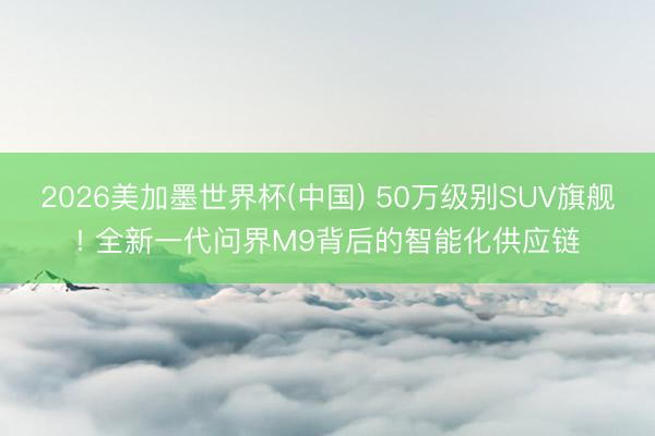 2026美加墨世界杯(中国) 50万级别SUV旗舰! 全新一代问界M9背后的智能化供应链